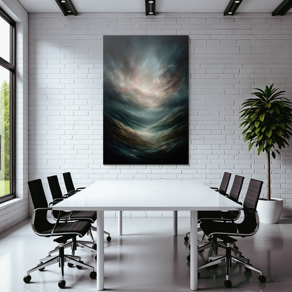 Turbulente Wolken Und Wellen