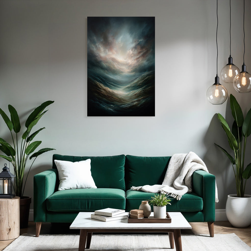 Turbulente Wolken Und Wellen