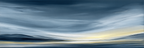 Abstrakte Landschaft Mit Graublaün Tönen Und Gelben Horizont | Himmel und Wolken | Natur