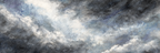 Aquarellwolken In Grau Blau Und Weiss | Himmel und Wolken | Natur