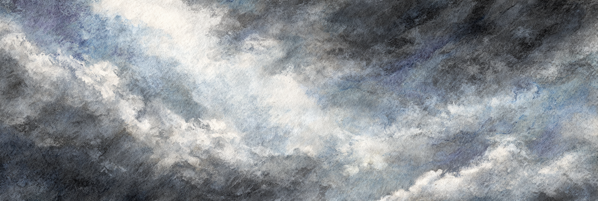 Aquarellwolken In Grau Blau Und Weiss | Himmel und Wolken | Natur