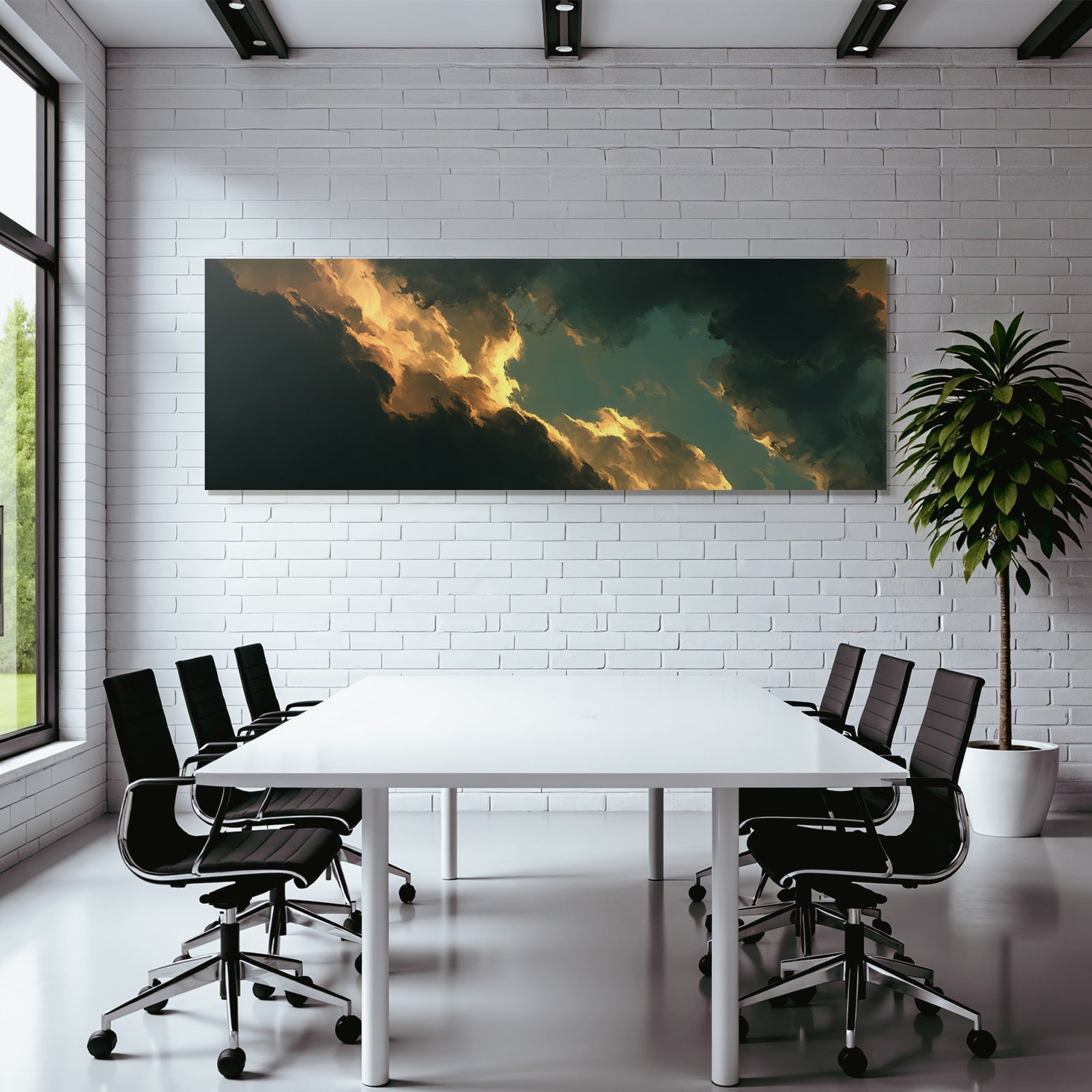 Dramatischer Himmel Bei Sonnenaufgang Mit Bunten Wolken