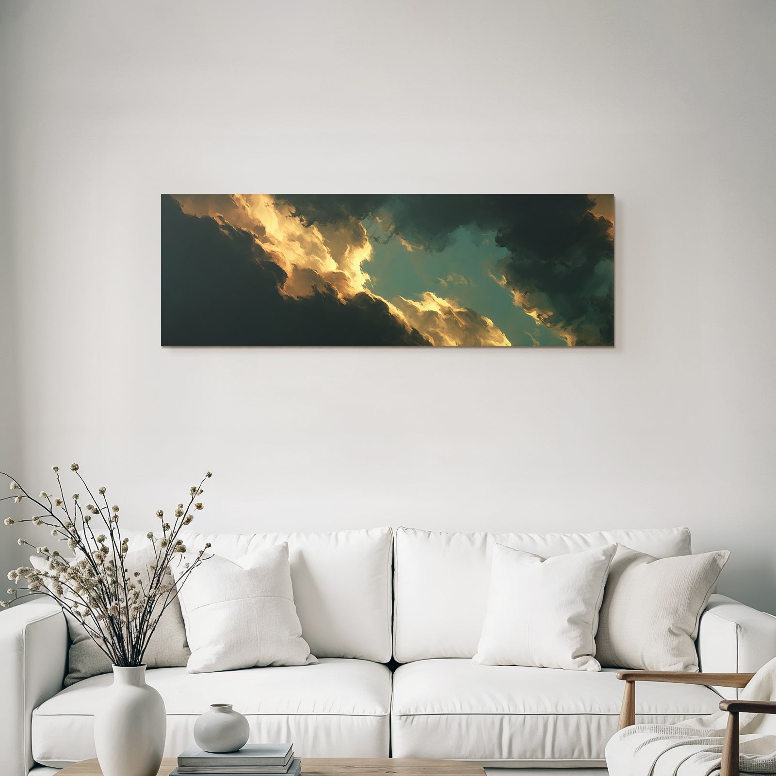 Dramatischer Himmel Bei Sonnenaufgang Mit Bunten Wolken