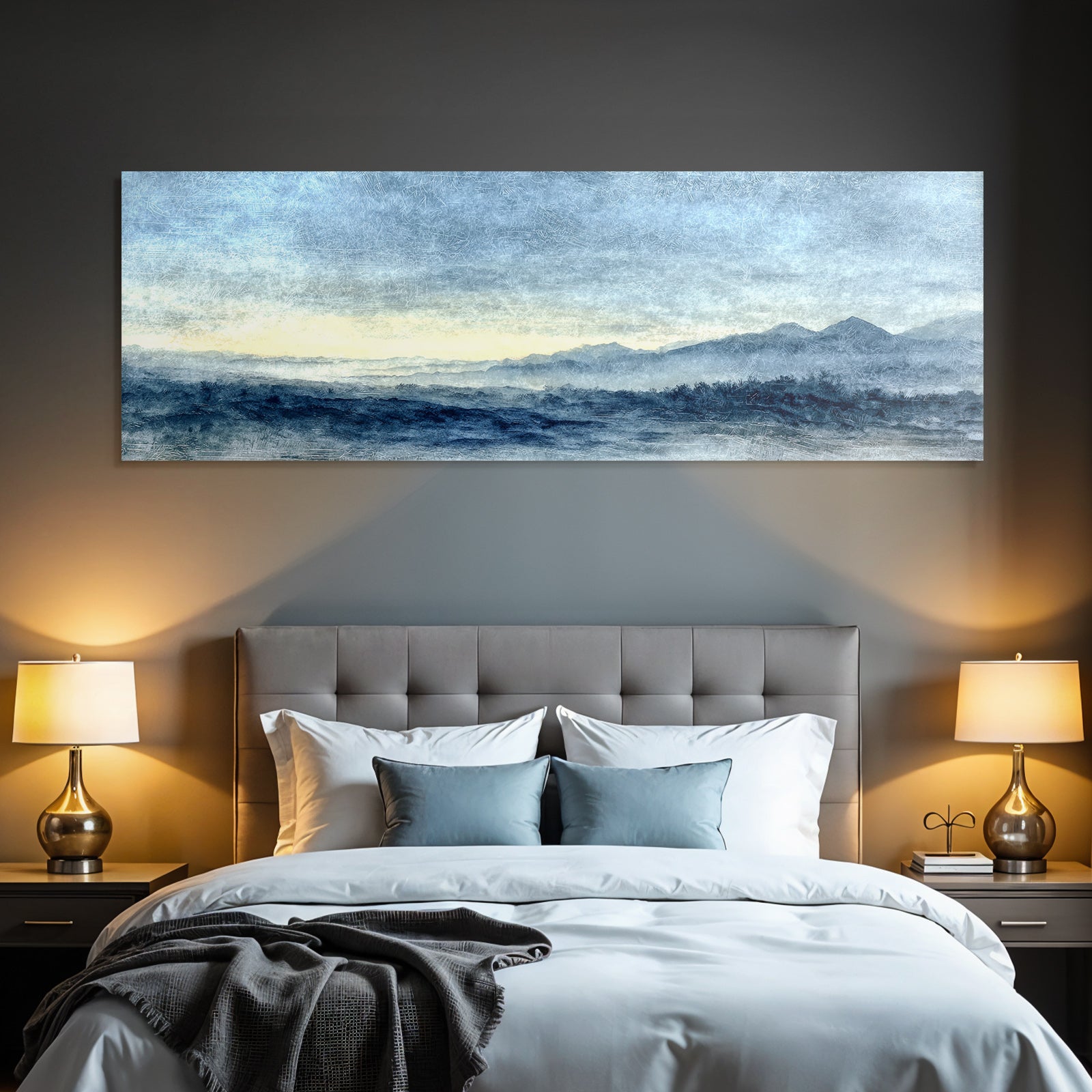 Mystische Berglandschaft Im Nebel