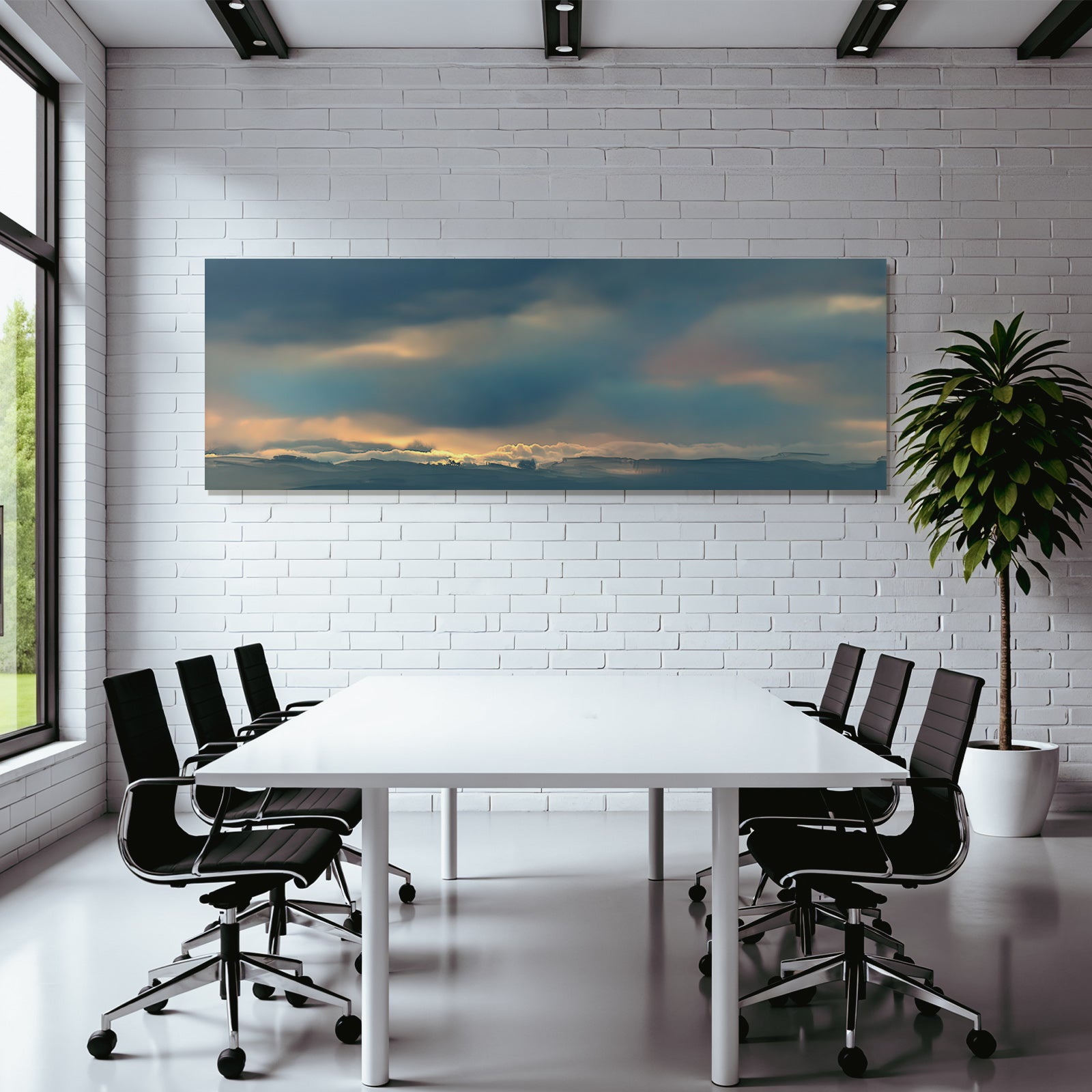 Stimmungsvolle Wolkenlandschaft Im Sonnenaufgang
