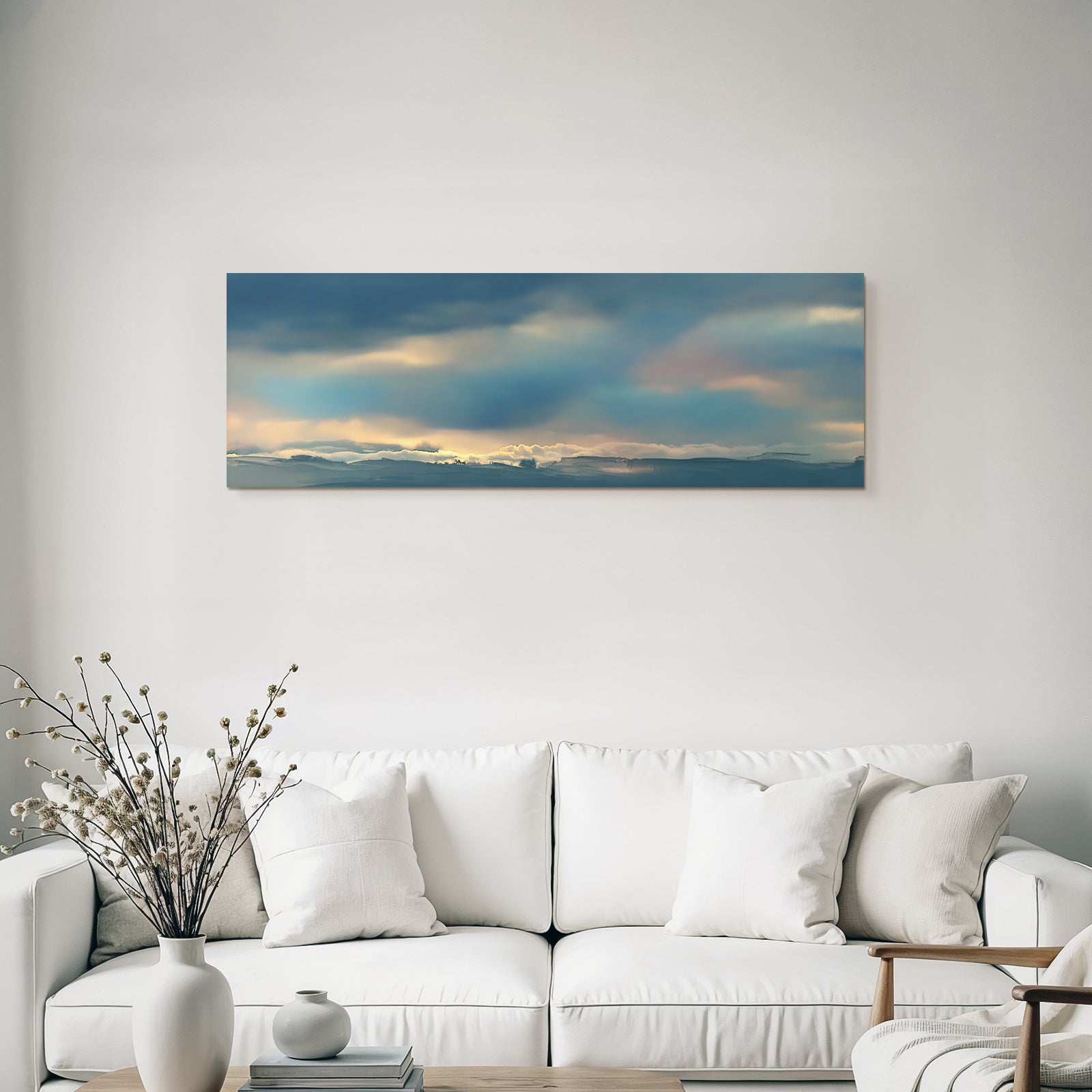Stimmungsvolle Wolkenlandschaft Im Sonnenaufgang