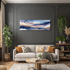 Traumhafte Abstrakte Landschaft In Blau Rosa Und Creme