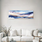 Traumhafte Abstrakte Landschaft In Blau Rosa Und Creme
