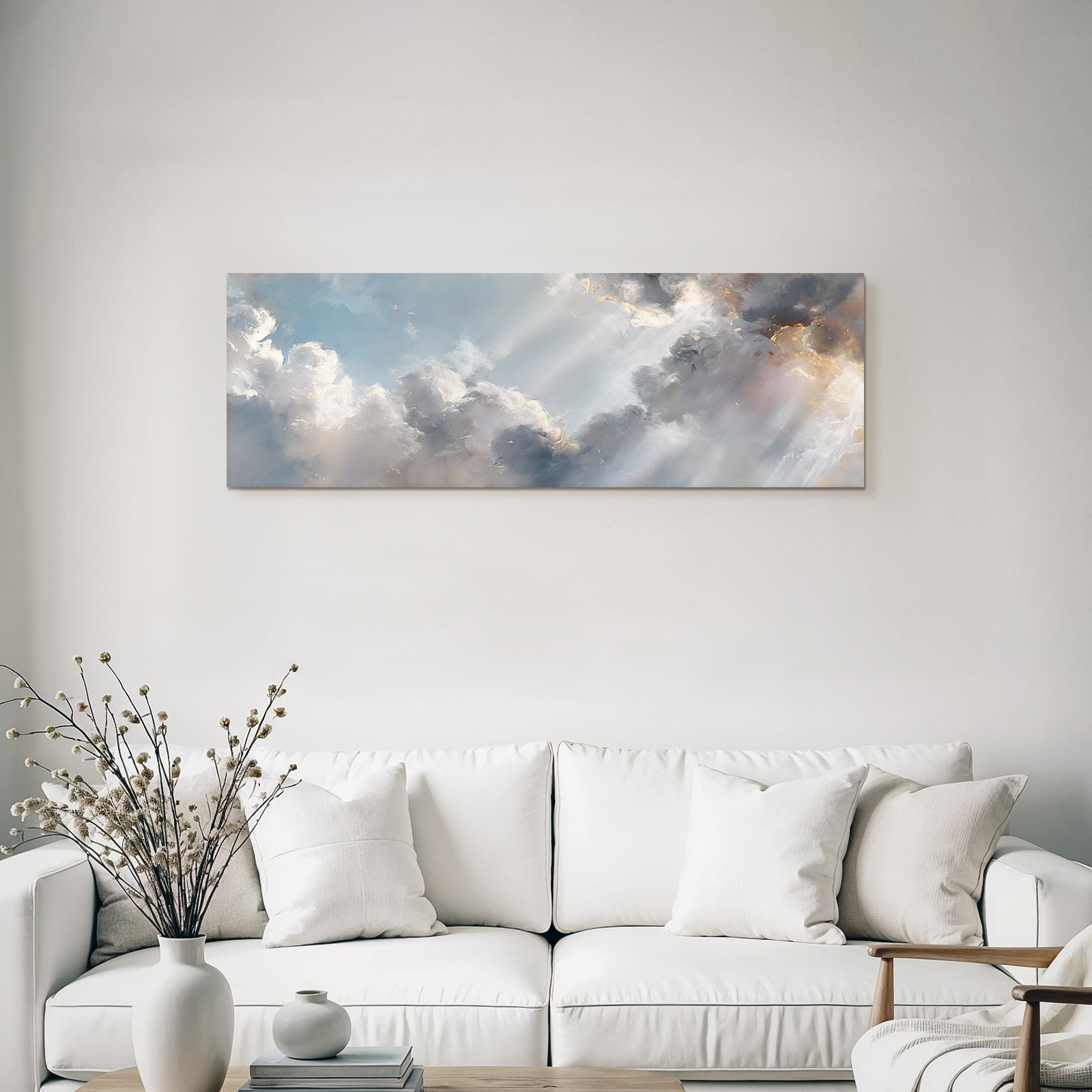 Traumhafte Wolkenlandschaft Mit Sanftem Licht