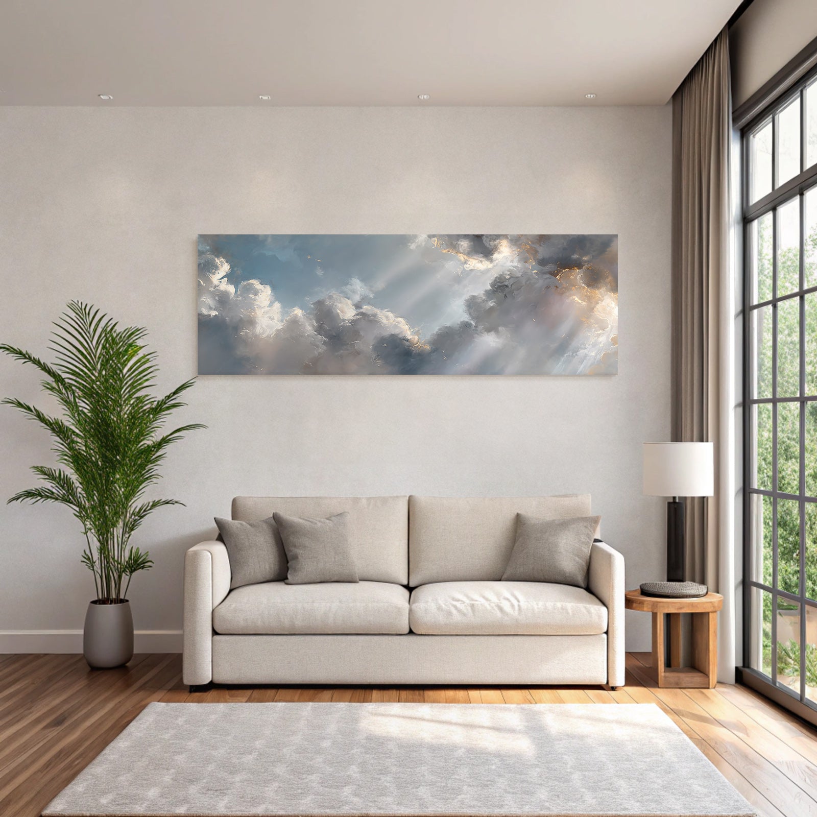 Traumhafte Wolkenlandschaft Mit Sanftem Licht