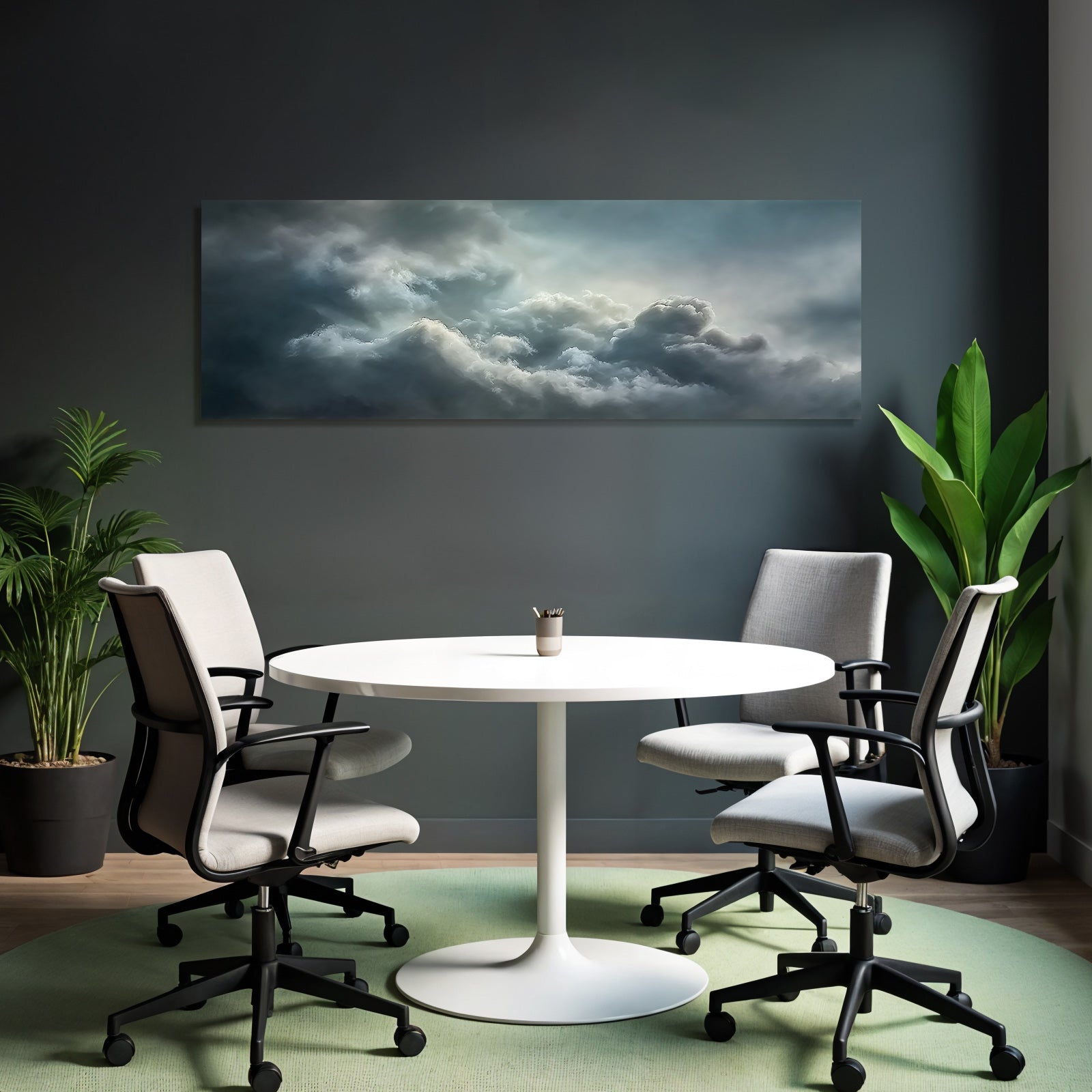 Wolkenhimmel Mit Dramatischen Texturen Und Farbverlauf