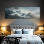 Wolkenhimmel Mit Dramatischen Texturen Und Farbverlauf