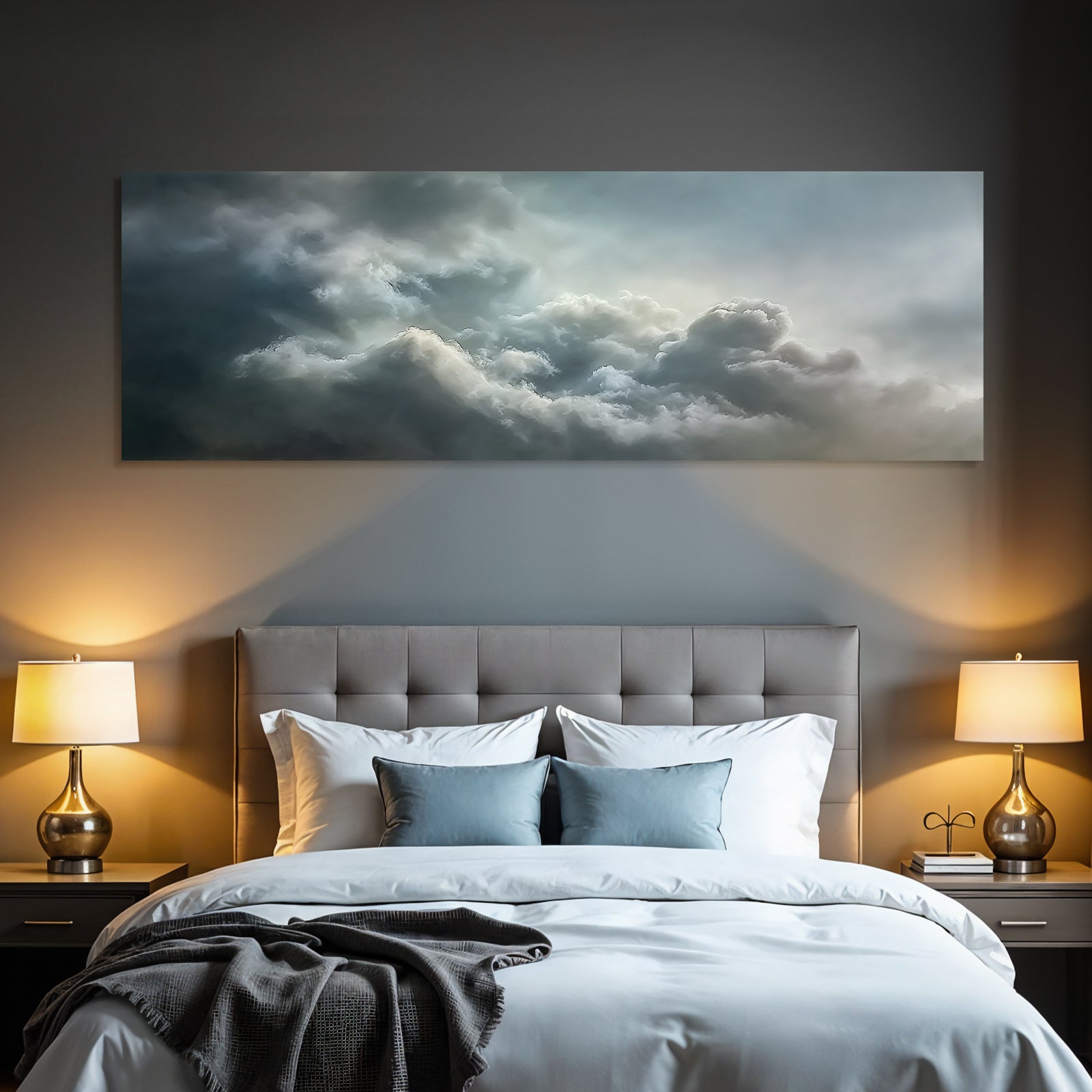 Wolkenhimmel Mit Dramatischen Texturen Und Farbverlauf