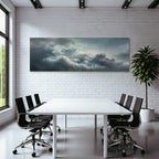 Wolkenhimmel Mit Dramatischen Texturen Und Farbverlauf