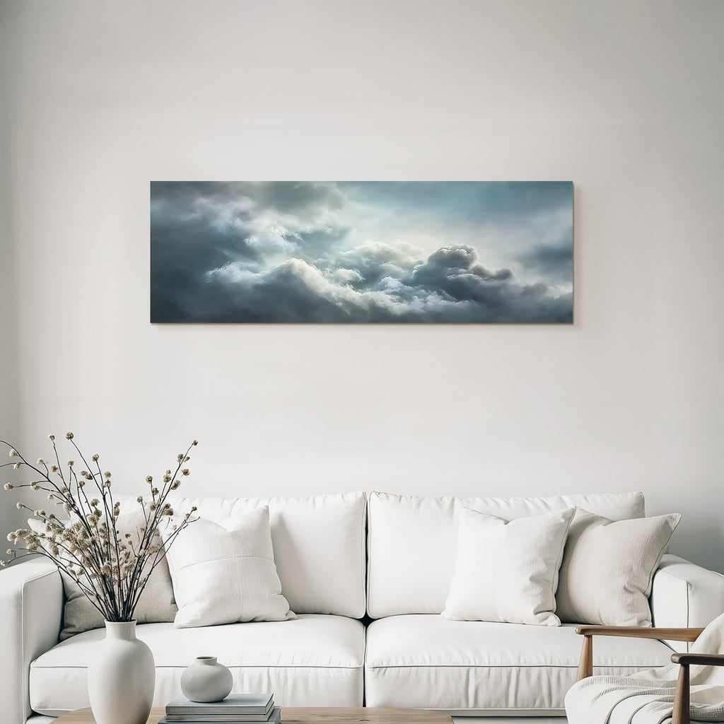 Wolkenhimmel Mit Dramatischen Texturen Und Farbverlauf