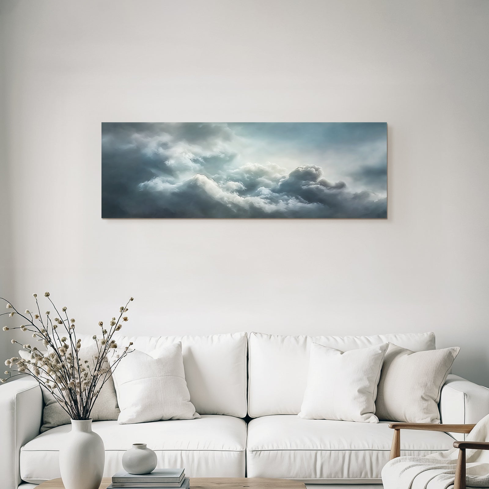 Wolkenhimmel Mit Dramatischen Texturen Und Farbverlauf