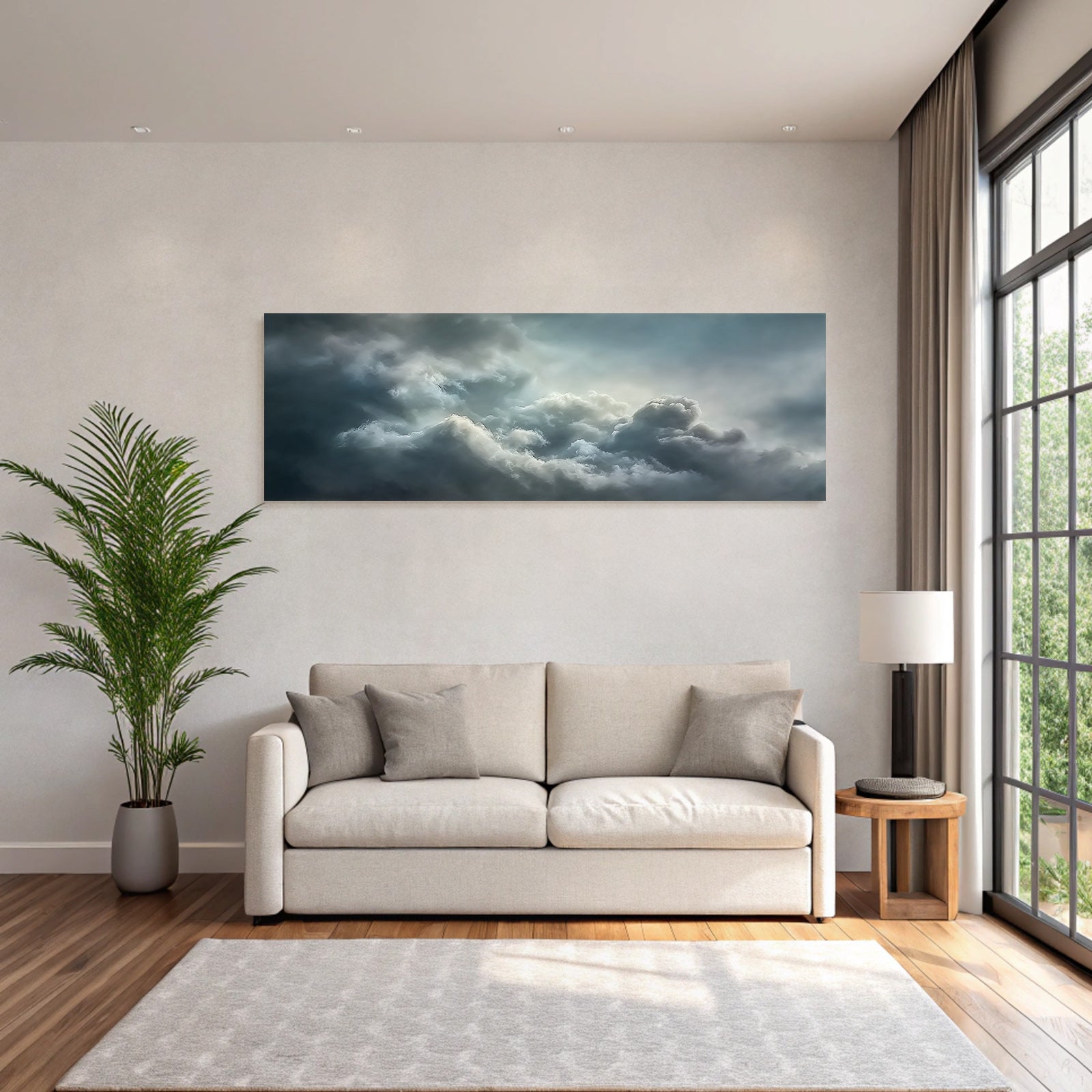 Wolkenhimmel Mit Dramatischen Texturen Und Farbverlauf