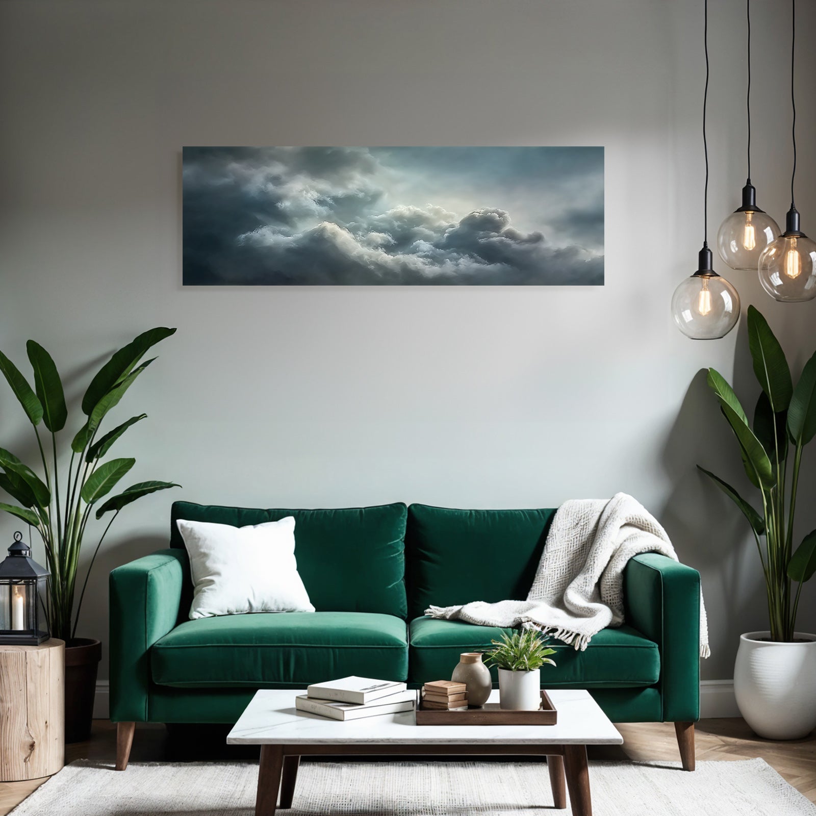 Wolkenhimmel Mit Dramatischen Texturen Und Farbverlauf