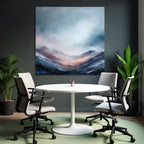 Abstrakte Gebirgslandschaft Mit Dramatischem Himmel