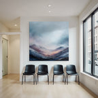 Abstrakte Gebirgslandschaft Mit Dramatischem Himmel