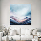 Abstrakte Gebirgslandschaft Mit Dramatischem Himmel