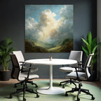 Berglandschaft Mit Lichtstrahlen Und Wolkenmeer