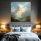 Berglandschaft Mit Lichtstrahlen Und Wolkenmeer