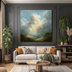 Berglandschaft Mit Lichtstrahlen Und Wolkenmeer
