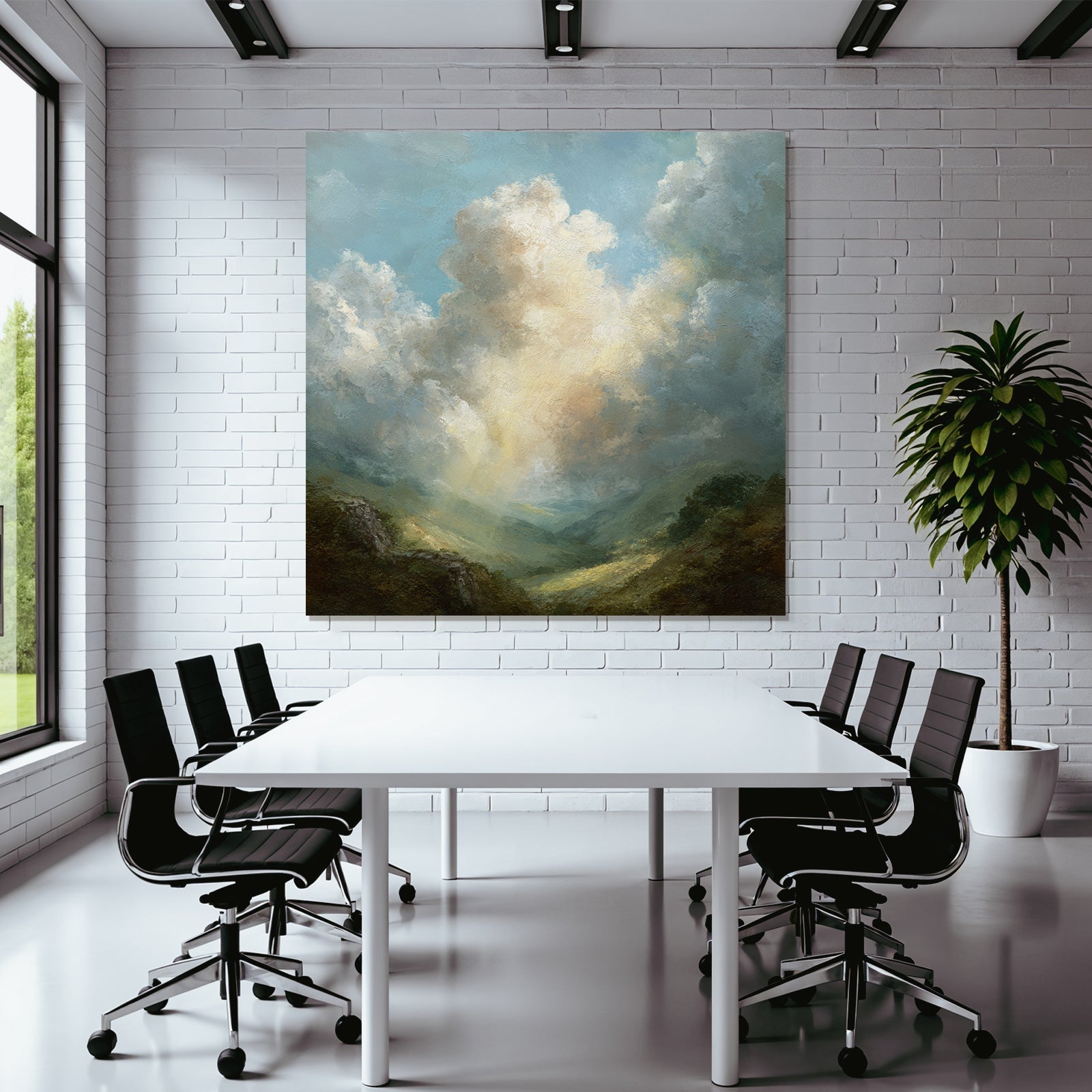 Berglandschaft Mit Lichtstrahlen Und Wolkenmeer