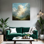Berglandschaft Mit Lichtstrahlen Und Wolkenmeer