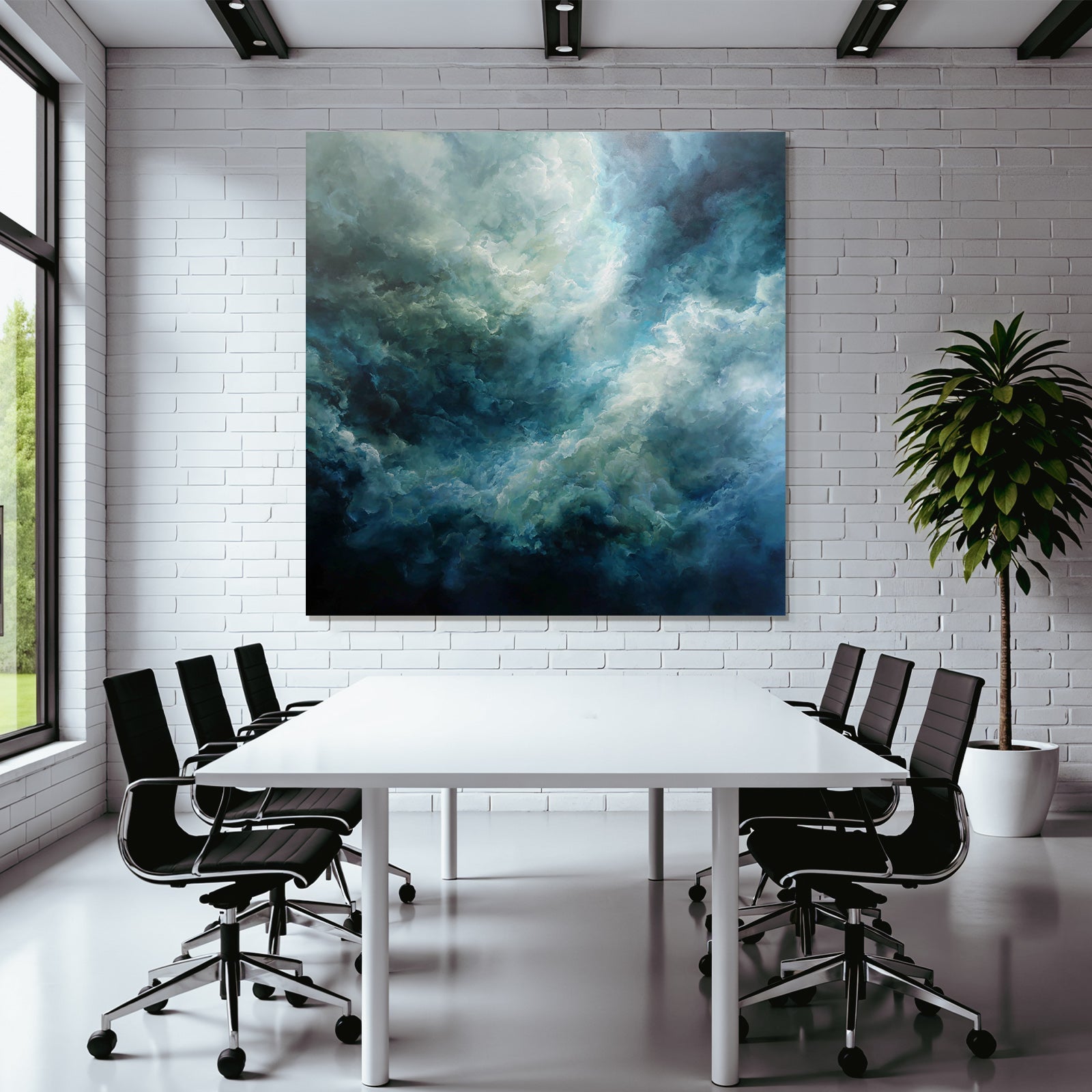 Dramatische Wolkenlandschaft In Blau Tönen