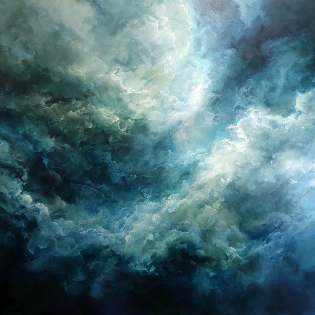 Dramatische Wolkenlandschaft In Blau Tönen | Himmel und Wolken | Natur