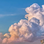 Flauschige Wolken Im Sanften Abendhimmel | Himmel und Wolken | Natur