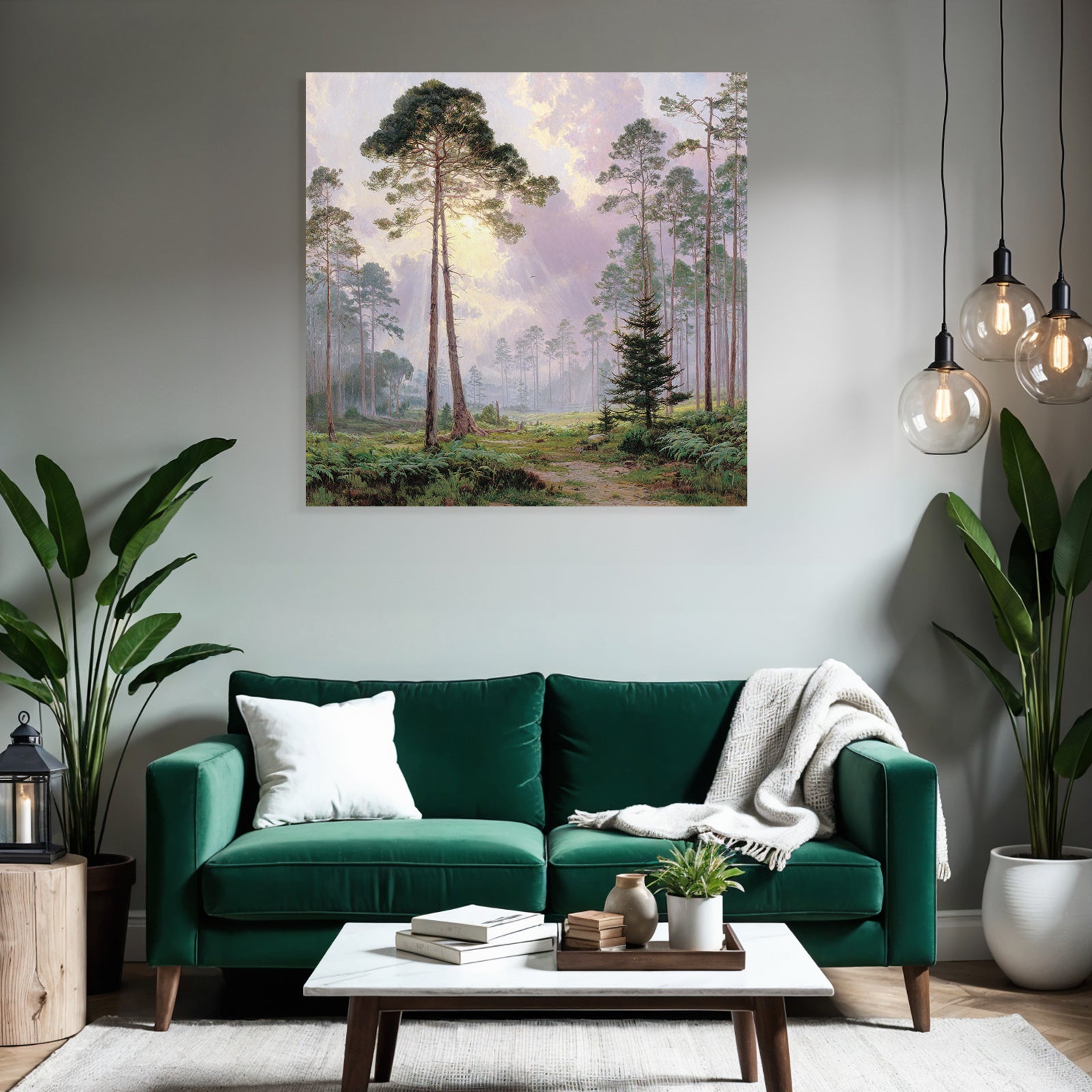 Friedlicher Wald Mit Sonnenstrahlen
