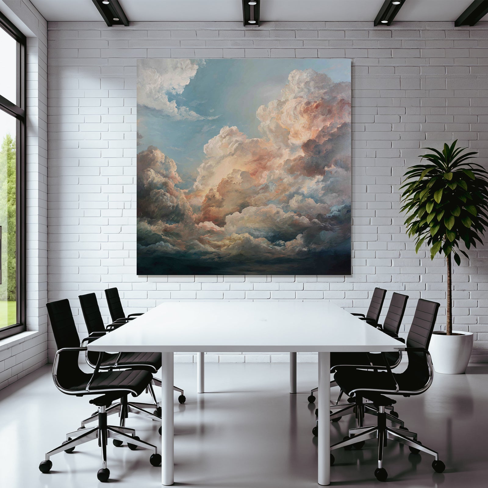 Friedlicher Wolkenhimmel Gemälde
