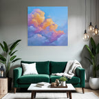 Pastellwolken Am Bunten Himmel