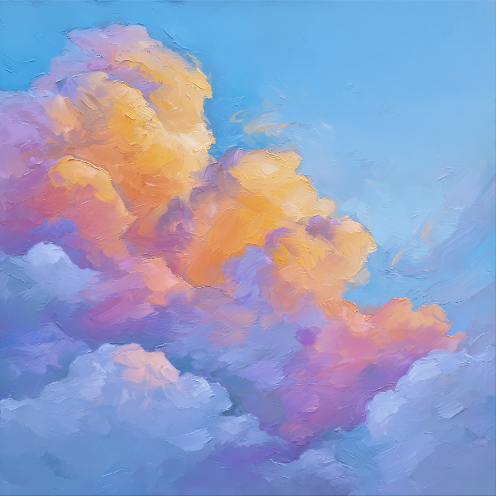 Pastellwolken Am Bunten Himmel | Himmel und Wolken | Natur