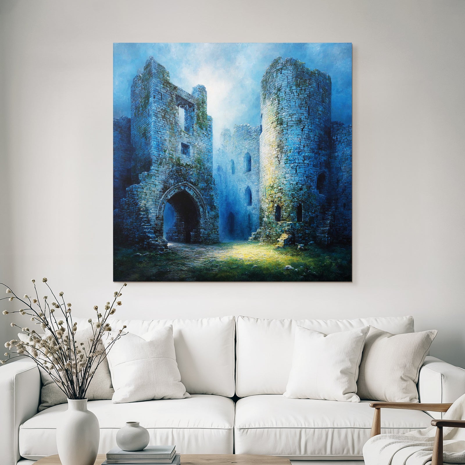 Stimmungsvolle Szene Einer Verfallenen Burg