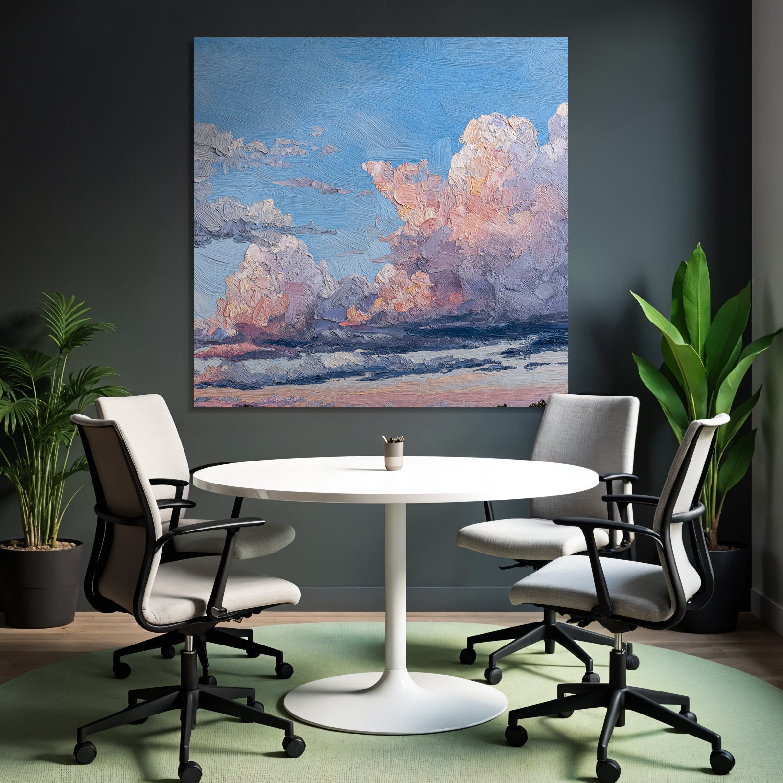 Wolkenhimmel In Rosa Purpur Und Blau