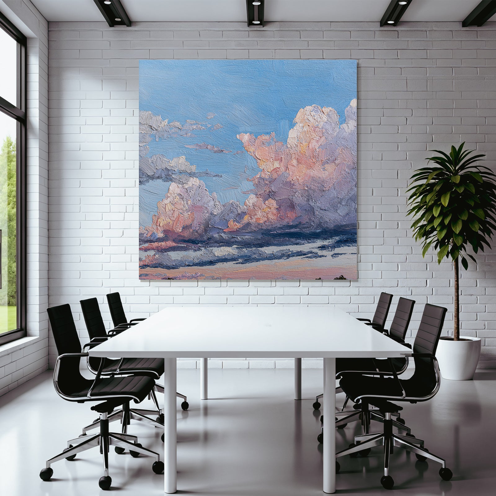 Wolkenhimmel In Rosa Purpur Und Blau