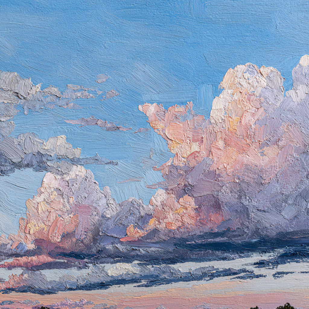 Wolkenhimmel In Rosa Purpur Und Blau | Himmel und Wolken | Natur