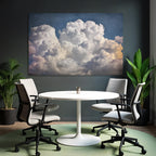 Blaür Himmel Mit Flauschigen Wolken