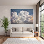 Blaür Himmel Mit Flauschigen Wolken