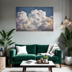 Blaür Himmel Mit Flauschigen Wolken