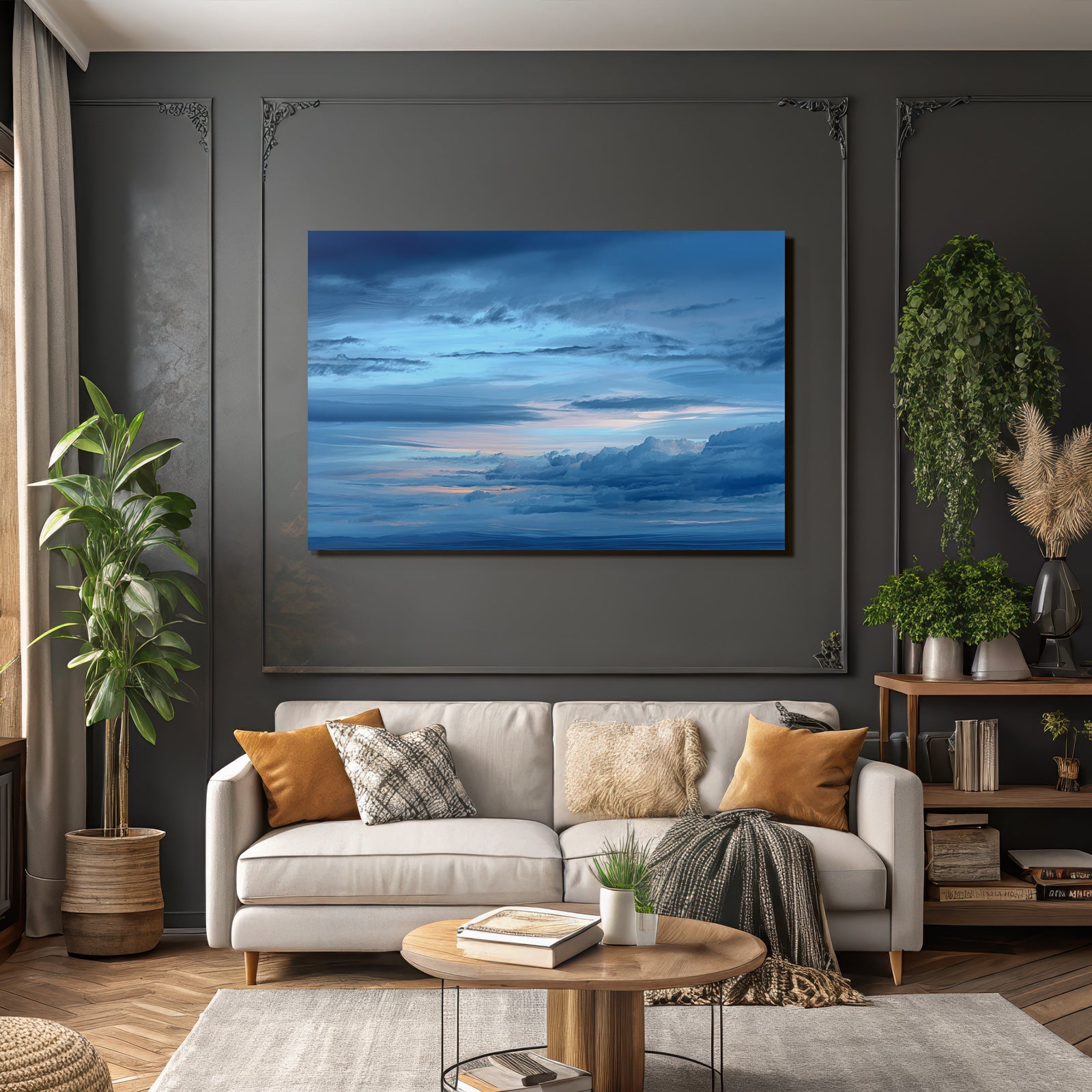 Dramatischer Blaür Wolkenhimmel