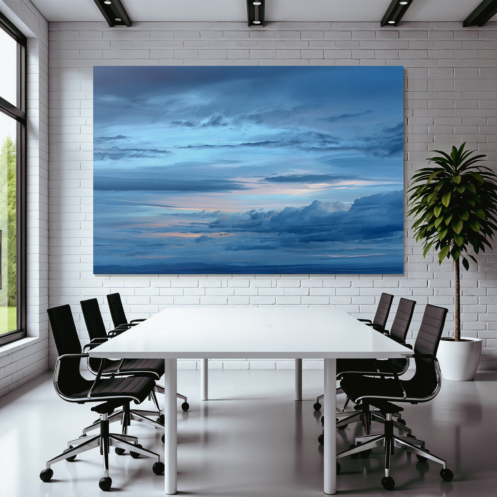 Dramatischer Blaür Wolkenhimmel