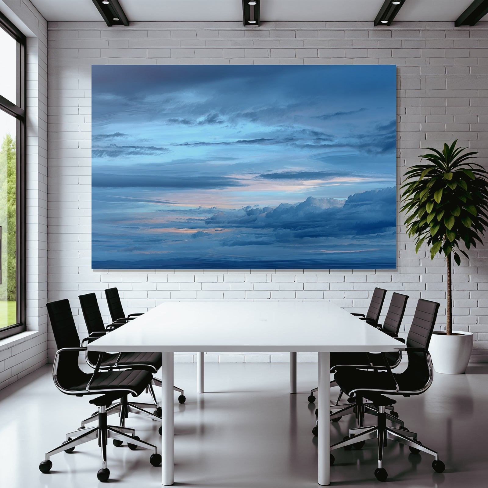 Dramatischer Blaür Wolkenhimmel
