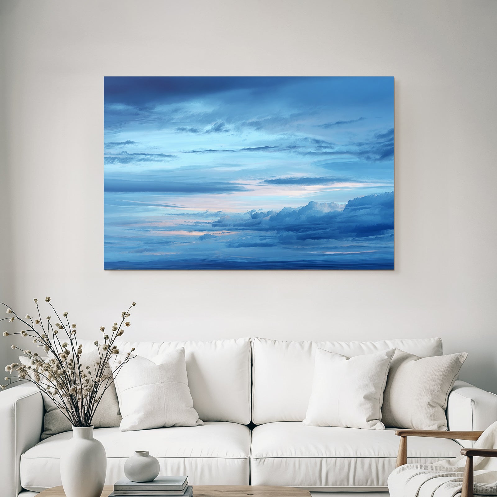 Dramatischer Blaür Wolkenhimmel