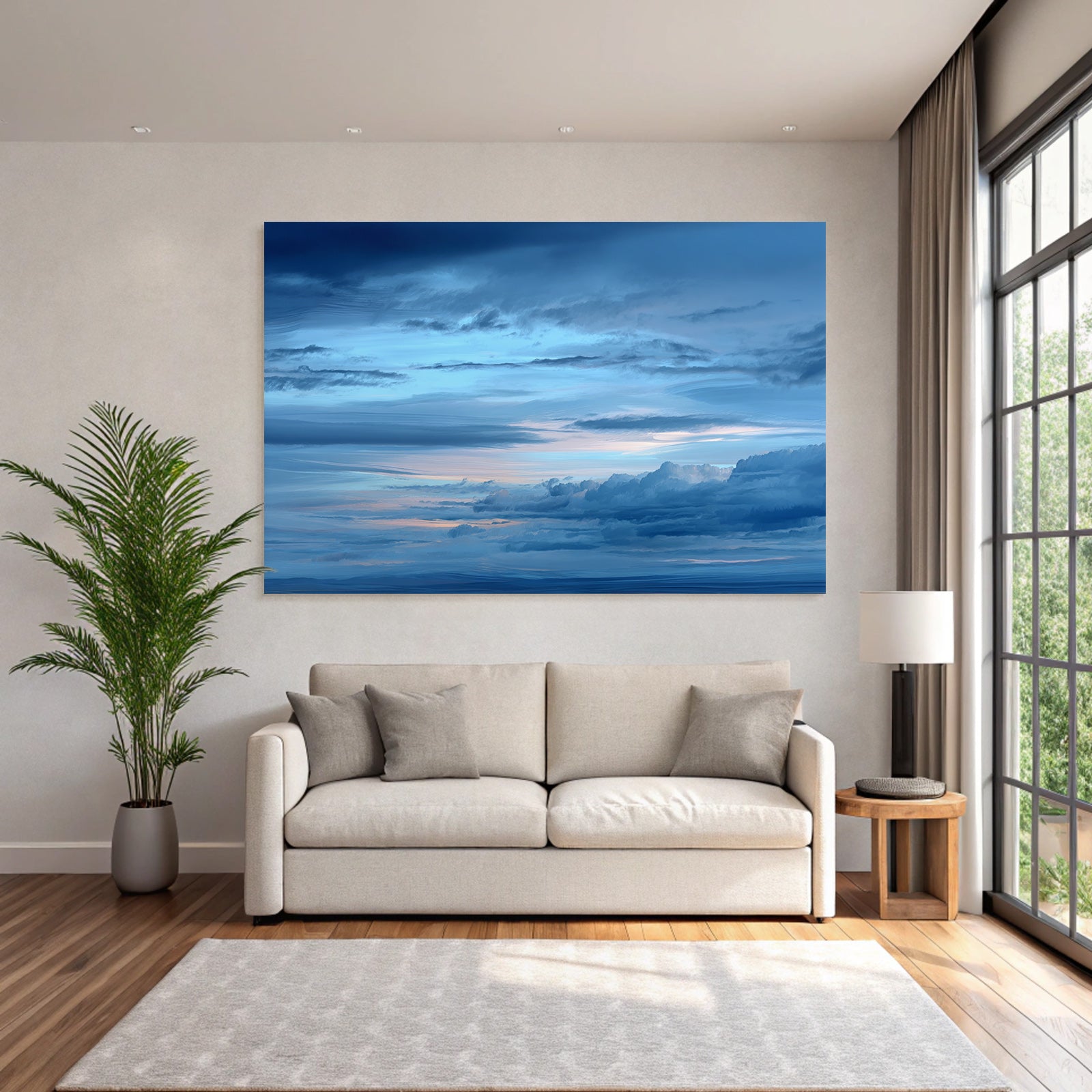 Dramatischer Blaür Wolkenhimmel