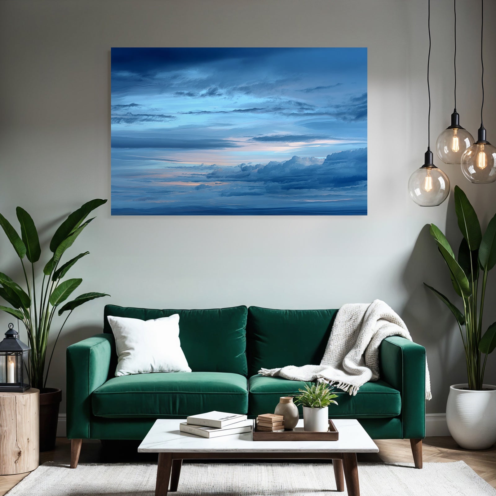 Dramatischer Blaür Wolkenhimmel